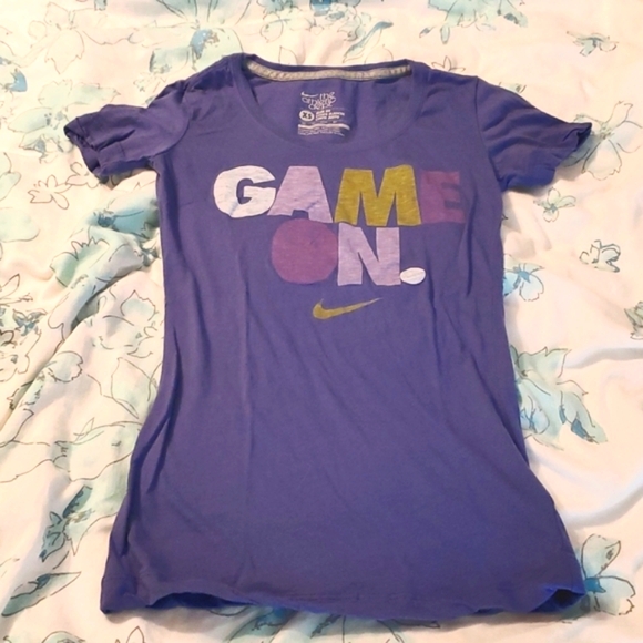 Nike Slim Fit Purple Workout Top XS The Athletic Department Y2K - Picture 1 of 6